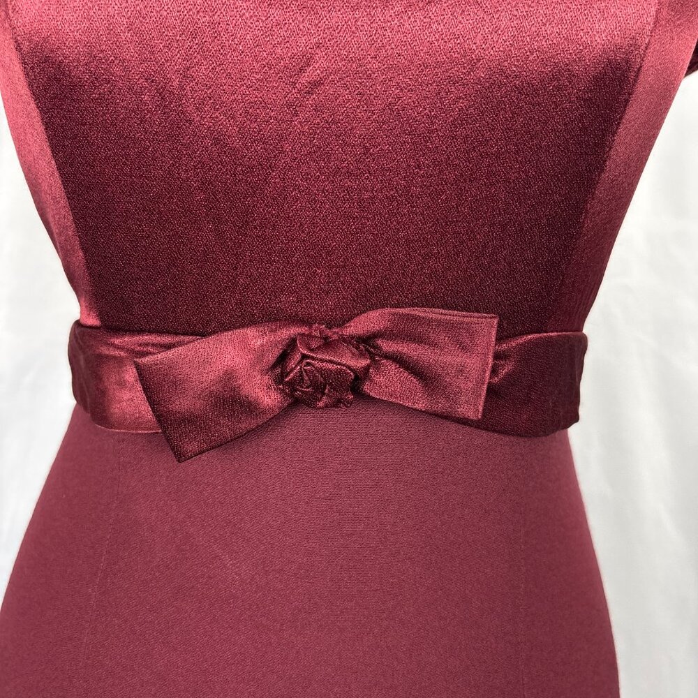Vintage Burgundy Dress Women’s Size 6 Regency Romantic Castlecore Ren Faire - Picture 3 of 15